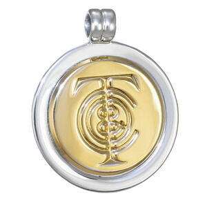 Tiffany TC Wallet pendant charm Silver yellow gold